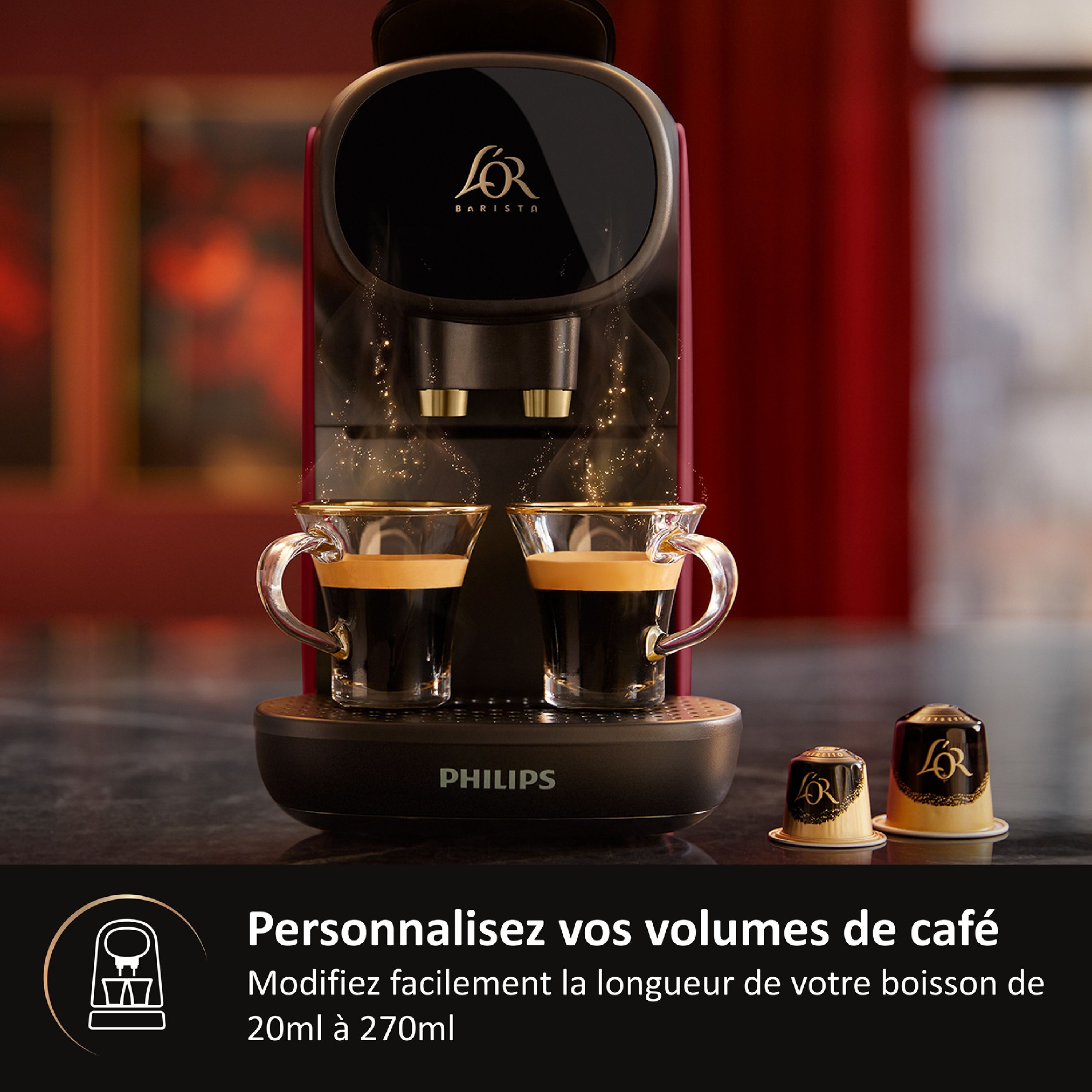 Cafeti re Capsules PHILIPS L OR BARISTA LM9012 50 Sublime 