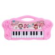 Piano électronique jouet bébé VINGVO - Rose - Jouez et chantez à l'intérieur ou à l'extérieur-0