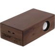 Enceinte InLine® Woodbrick - Noyer - Haut-parleurs 3W - Bluetooth 3.0 - Autonomie 8 heures-0