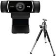 Webcam Logitech C922 Pro Stream, diffusion en Full HD 1080p avec trépied et 3 mois de licence XSplit gratuits - Noir-0