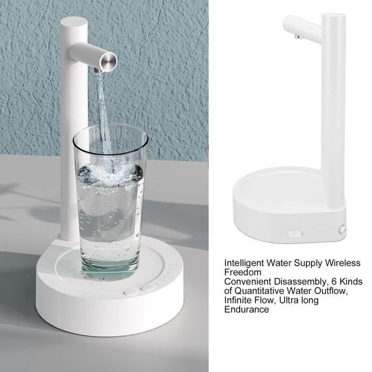 Distributeur D'eau En Bouteille, Pompe à Eau Potable à Charge USB Distributeur Deau Electrique Portable Commutateur De Bouteille Deau Pour Bouteille Universelle De 5 Gallons Noir 84243630