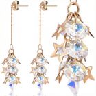 Boucles d'oreilles Femme en cristal Autrichien Baignées dans l'Or. 2 Paires marque 2SPLENDID®. Boîte cadeau offerte. Cadeau fêtes