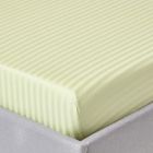 HOMESCAPES Drap-housse rayé 120 x 190 cm 100% coton égyptien 330 fils coloris vert sauge