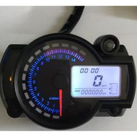 LCD Digital Vitesse Compteur, Universel Moto Numérique LCD Coloré Compteur de Vitesse Odomètre Tachymètre avec Capteur de Vitess-XIO