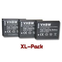 3 x vhbw batterie Set 500mAh pour caméra Samsung DV180F comme BP70a / BP-70a / SLB-70A / EA-BP70A
