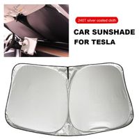 Pliable Pare soleil de voiture vitre avant Pour Tesla Modèle 3 Y X S - Anti Rayon UV Protégez Enfant - XUKEY