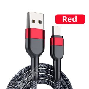 CÂBLE TÉLÉPHONE Rouge-2m-Câble Chargeur USB Type C, Charge Rapide,