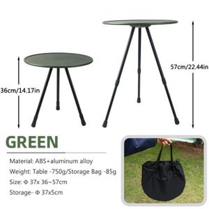 TABLE DE CAMPING 1pcs armée verte d - Table pliante triangulaire en