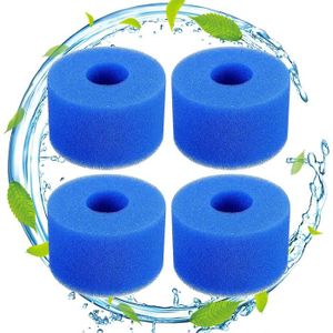 Filtre à odeurs Lot de 4 filtres de piscine en mousse filtre pour Intex type S1 - Réutilisables et lavables