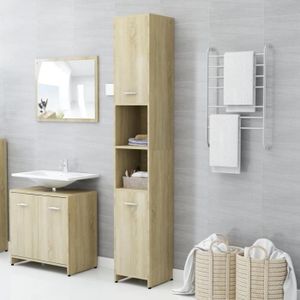 Meuble Salle De Bain Marron Cdiscount Maison