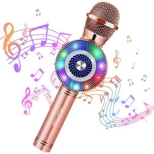 AUNA Micro Karaoke avec 2 Microphones, Lecteur CD USB, Karaoké Complet  Enfant, Adulte, Micro Enfant pour Chanter Fille et Garcon, Micro sans Fil  Bluetooth, Sono Enceinte Micro Chant avec Lumières LED 