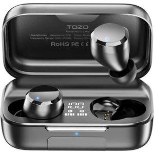 CASQUE - ÉCOUTEURS TOZO T12 Pro Ecouteurs Bluetooth sans Fil