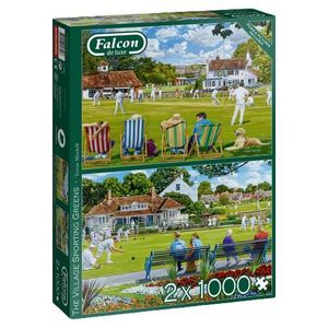 PUZZLE Puzzle Falcon Village Greens en carton 1000 pièces