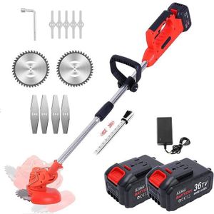 Débroussailleuse Sans Fil 36V Avec Batterie 7.0Ah - 3 Lames Incluses - Tête Réglable 90° Et Manche Télescopique - Pour Jardin Et Pelouse