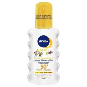 SOLAIRE CORPS VISAGE Nivea Sun Kids Spray Protect Et Sensitive FPS50 20
