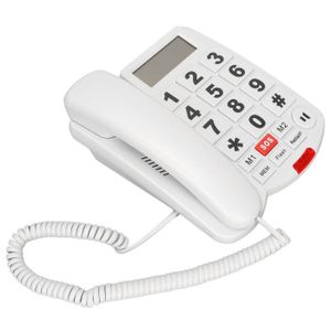 Téléphone Fixe, Téléphone Fixe Haut de Gamme pour Personnes âgées, Téléphone  sans Fil à Gros Boutons avec Numérotation à une A371 - Cdiscount Téléphonie