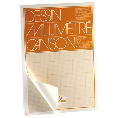 Bloc de 50 feuilles de papier dessin Canson XL Bristol - papier