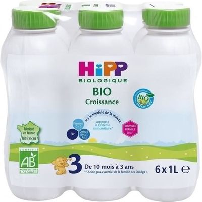 Hipp Bio Combiotic Lait de Croissance Liquide 3ème Âge Lot de 6 x 1L - Achat  / Vente lait de croissance Hipp Bio Combiotic Lait de Croissance Liquide 3ème  Âge Lot de 6 x 1L - Cdiscount Prêt-à-Porter