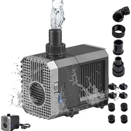 Pompe Submersible 45W Pour Aquarium Et Bassin – Débit 3000L/H Réglable