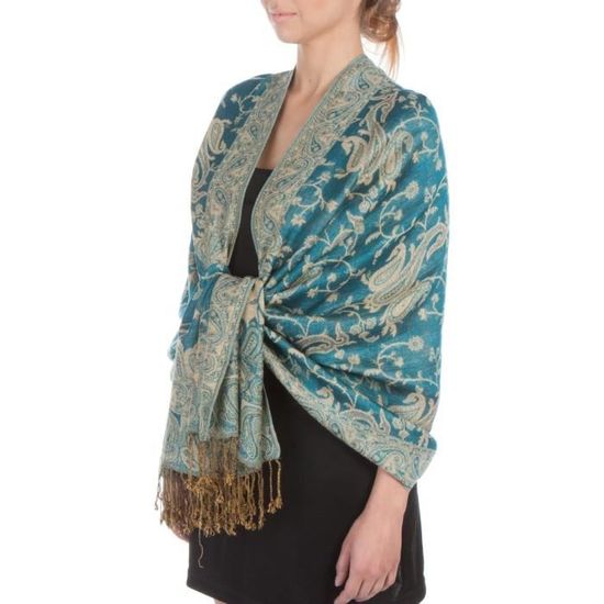 Tissu Jacquard Cachemire : rembourrage tissé de style ethnique, 57" de