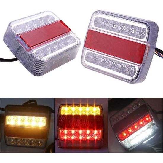 Feux de Freins LED Dc 12V Brouillard Lampe Rouge Stop Tige Universel