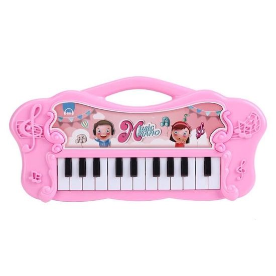 Piano électronique jouet bébé VINGVO - Rose - Jouez et chantez à l'intérieur ou à l'extérieur