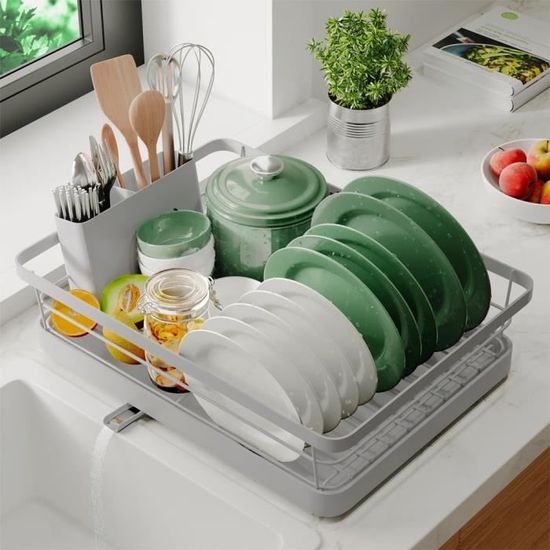 Escorredor Louça Tramontina Plurale Aço Inox Bandeja Coletora Grafite - 61536100