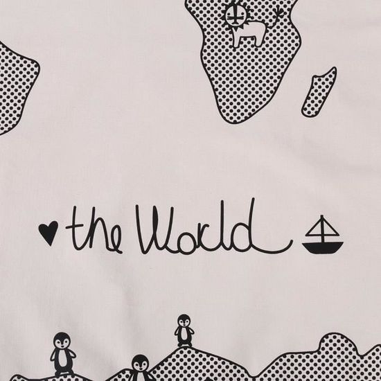 Tapis De Jeu Bébé Rond 135 Cm Carte Du Monde – Tapis Rampant Doux En Toile, Éducatif Et Décoratif Pour Enfant