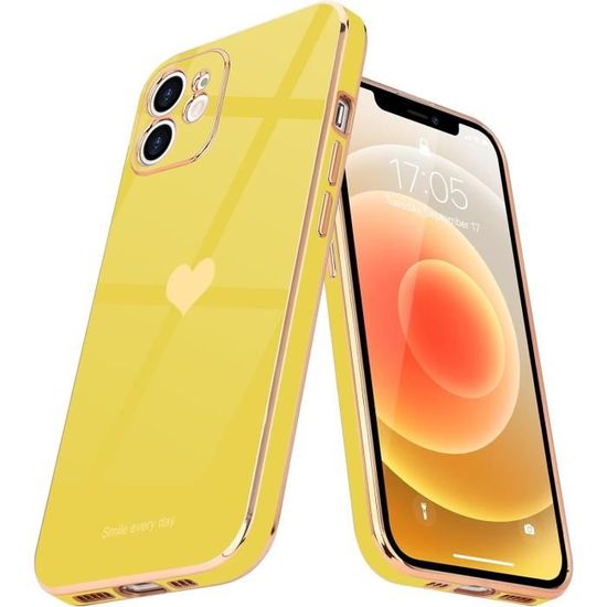 Coque Pour iPhone 12, Jolie Coque de téléphone pour Filles, Protection Luxueuse d