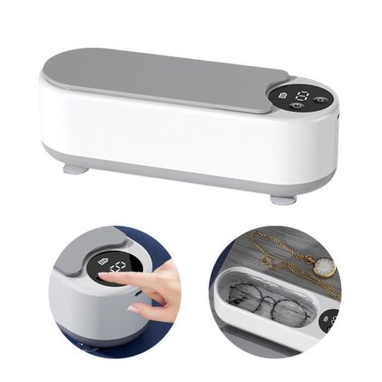 Nettoyeur Ultrasonique Portable Pour Bijoux Et Lunettes - Rechargeable, 2 Modes, 300 Ml - Pour Argent, Dentier, Montres
