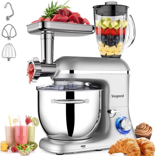 Robot Pâtissier,FIMEI Robot de Cuisine Multifonction 1400W Robot Pétrin