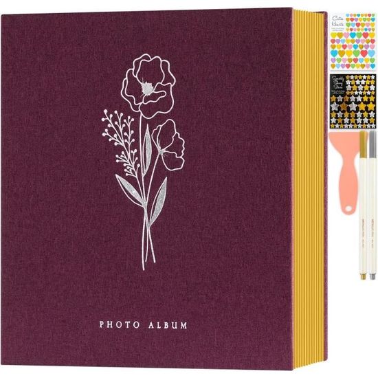 Album Photo Scrapbooking Lanpn 60 Pages - Lin, Pages Blanches, Format 19x27cm