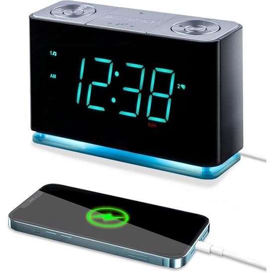 Station D'accueil IHome IP21 Avec Réveil Pour IPhone/iPod - Noir, Fonctionne Très Bien