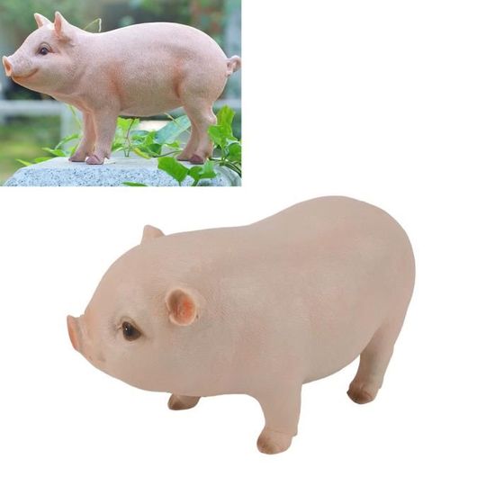 Statue De Cochon En Résine Pour Jardin - Décoration étanche Et Mignonne Pour Pelouse Ou Intérieur
