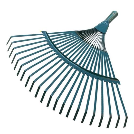 Râteau à Feuilles Jardin Sans Manche – 22 Dents En Acier Carbone, Largeur Réglable 29-46 Cm, Pour Pelouse, Parterres, Cour