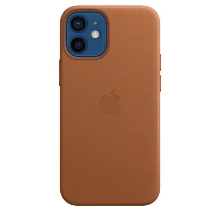 APPLE iPhone 12 mini Coque en cuir avec MagSafe - Brun Selle