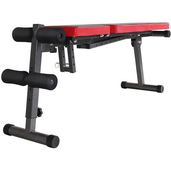 Banc de Musculation Multifonction Mixte, abdominaux d'entraînement dossier Réglable Pliable Inclinable