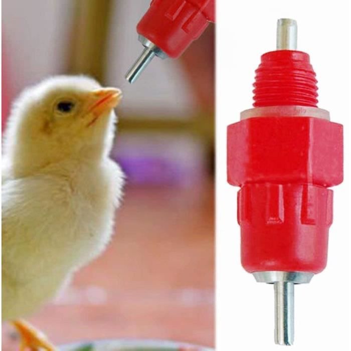 20 Pcs Eau Tetine Poulet Alimentateur Fournitures de Volaille Poule Vis dans le style