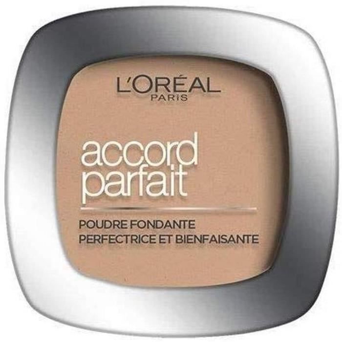 L'Oréal Paris - Poudre Fondante Accord Parfait - Peaux Normales à Mixtes - Teinte : Caramel Doré (6.5D) - 9 g