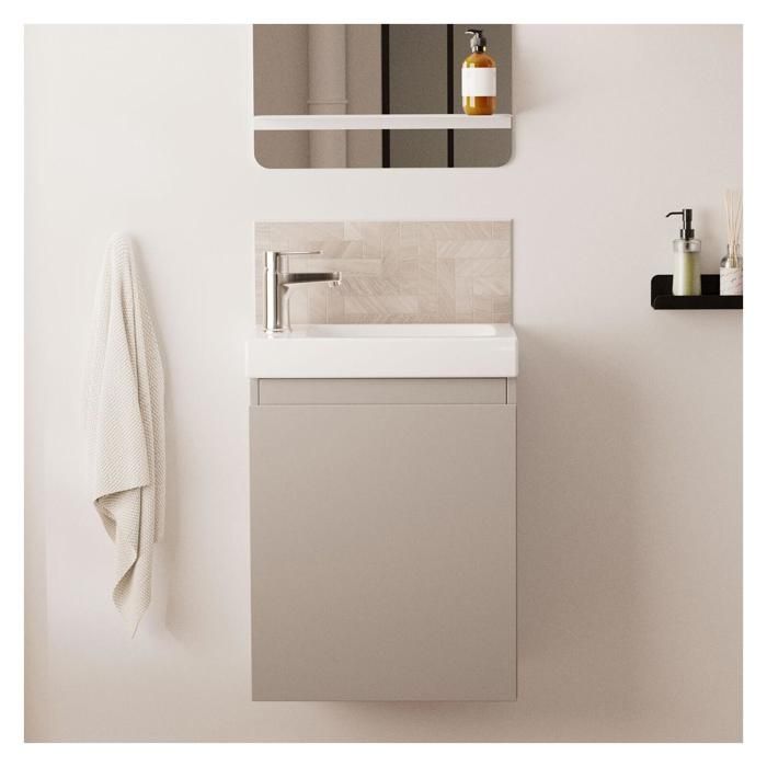 Meuble Lave-mains Gris Sable L41 X H53 Lisa