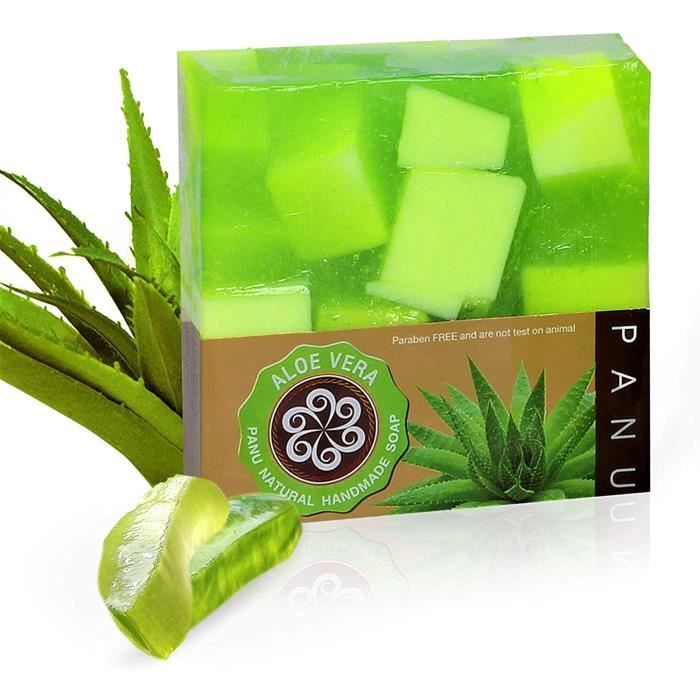 Bain, savons et soins du corps Panu Savon Naturel Aloe Vera - Shampoing Solide - soins visage - corps (2x 110g) 384539