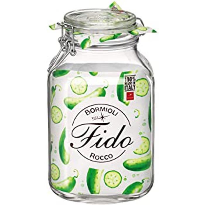 0810454 Bocal Hermétique En Verre Fido, 3L, Transparent
