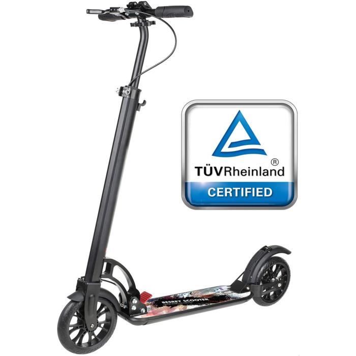 besrey Trottinette Pliable.Double système d'absorption des Chocs.pour Adultes et Adolescents (Plus de 8 Ans, jusqu'à 100kg).