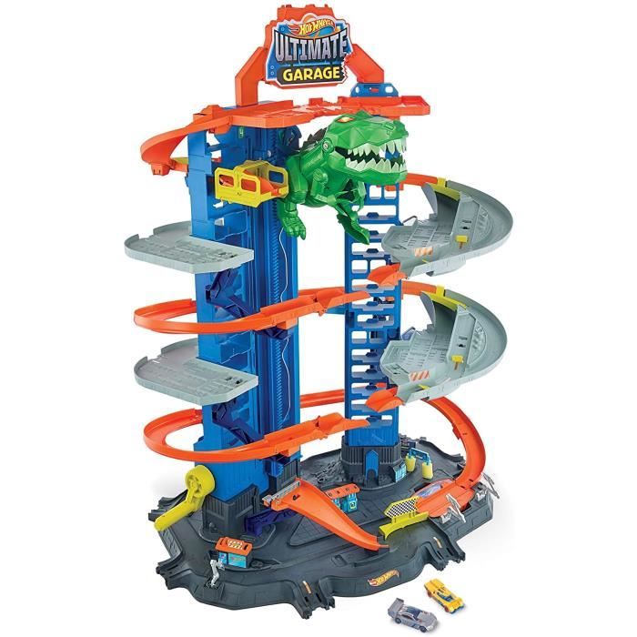 VEHICULE MINIATURE ASSEMBLE ENGIN TERRESTRE MINIATURE ASSEMBLE Hot Wheels City Super Dino Robot Garage avec T-Rex, pour conten17