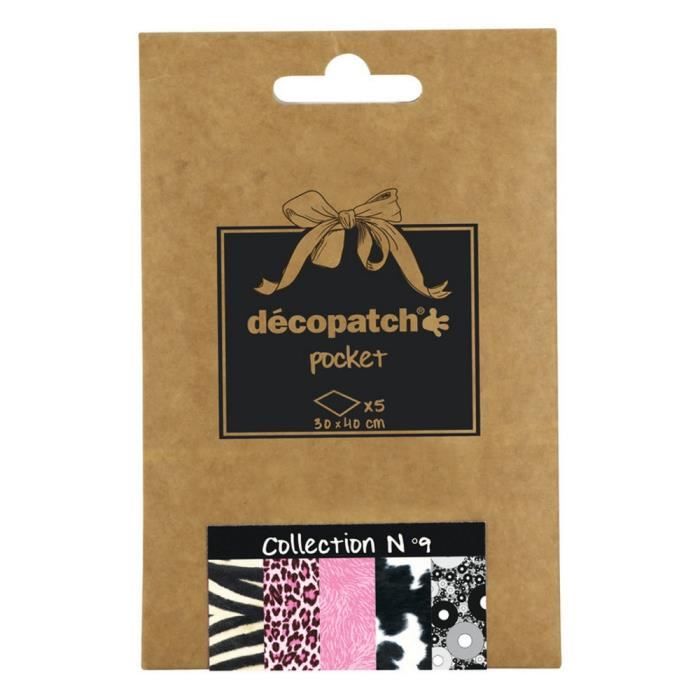 Decopatch - Deco Pocket 5 feuilles 30x40cm - Collection N 9