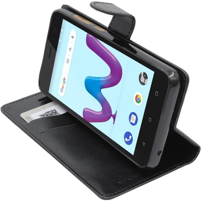 ebestStar ® pour Wiko Sunny3 (Sunny 3) - Etui Portefeuille PU Cuir , Noir