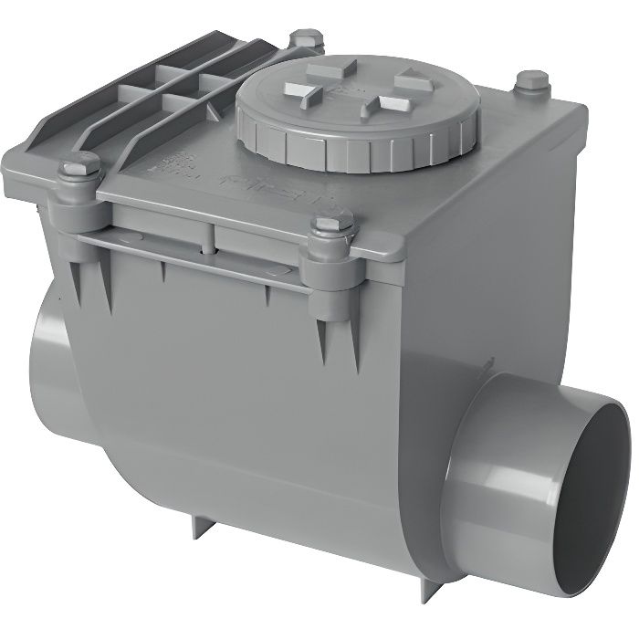 First Plast nrc100g Soupape anti-retour en pVC à scellement, gris, diamètre 100 mm NRC100G