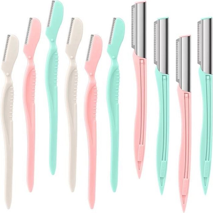 Portable Rasoir Sourcil Précision Sourcil Tondeuse Outil de Maquillage Visage Rasoir Shaper Epilation Kit pour Femmes Filles 10PCS