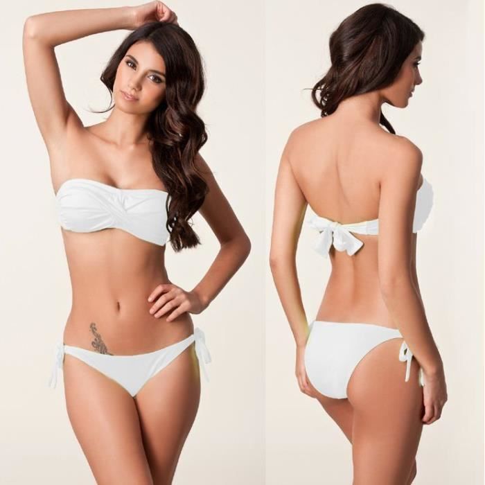Maillot de bain Bikini détachabl... Blanc