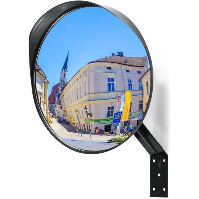 Miroir de sécurité - OneConcept Convexe - Ø 30 cm - Antichoc et résistant aux intempéries - Verre acrylique et polycarbonate